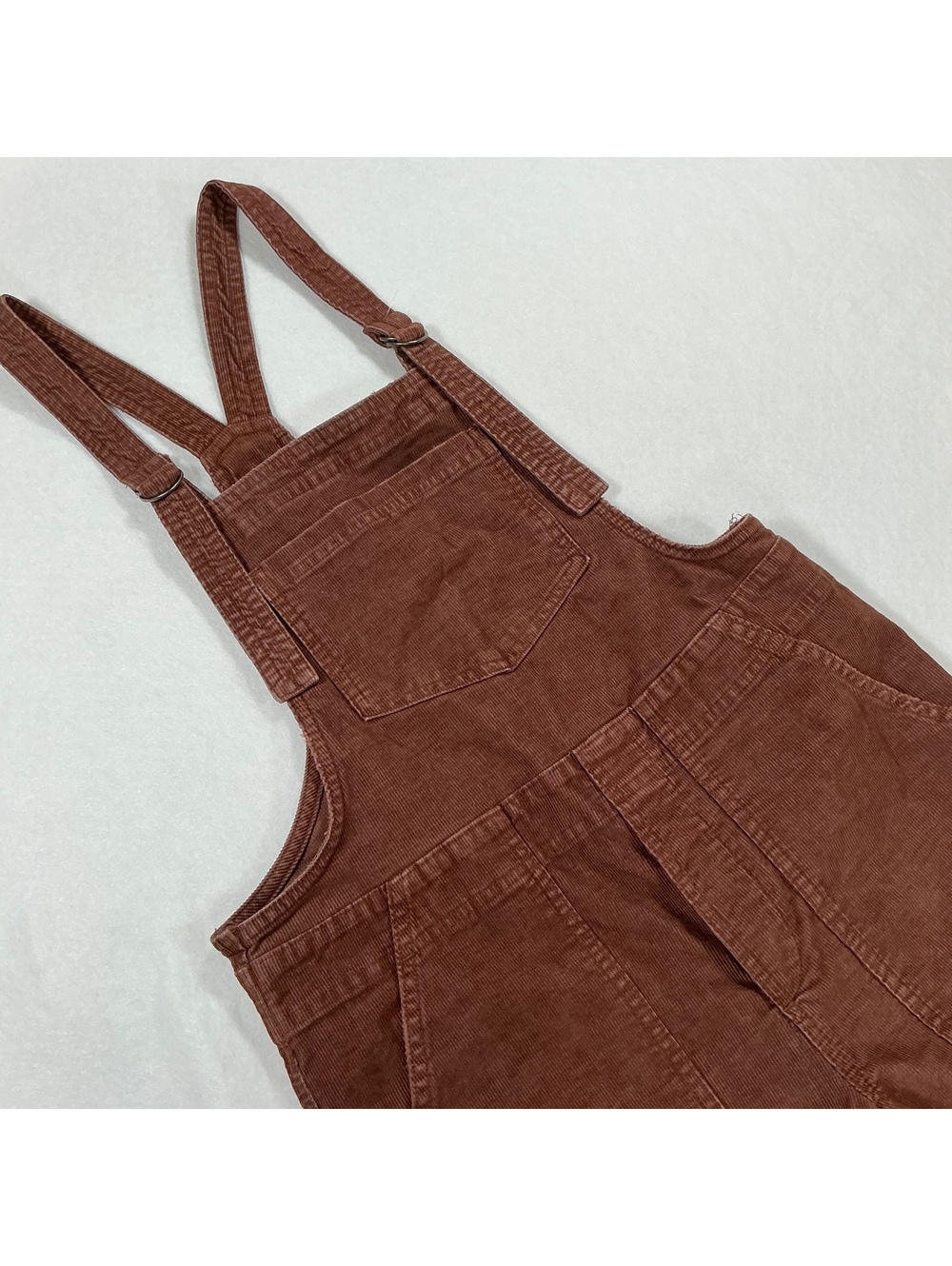 Aerie Brown Corduroy Overalls Women’s XS Cropped Raw Hem Adjustable Straps